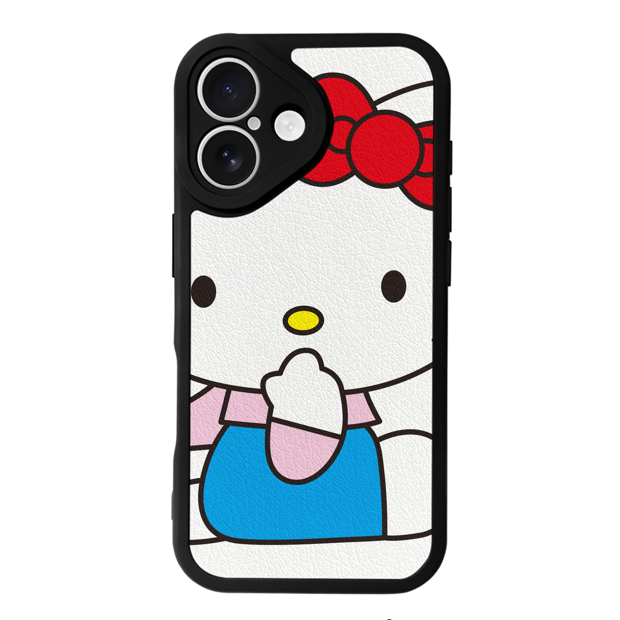 （画像用） Hello Kitty ハローキティ 【iPhone 16シリーズ対応】シリコンスマホケース（レザー調） 材質：シリコン